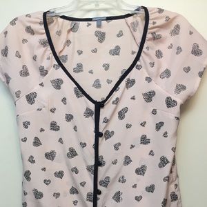 Pink cap sleeve top with waist bow!